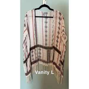 Vanity fringe kimono